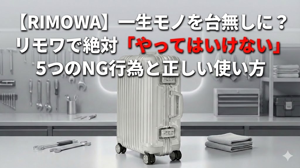 【RIMOWA】一生モノを台無しに？リモワで絶対「やってはいけない」5つのNG行為と正しい使い方